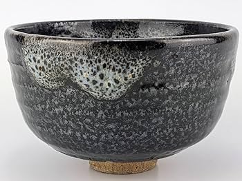 Amazon.co.jp: 楽茶碗 楽焼 楽印 楽 黒楽 黒茶碗 抹茶碗 茶碗